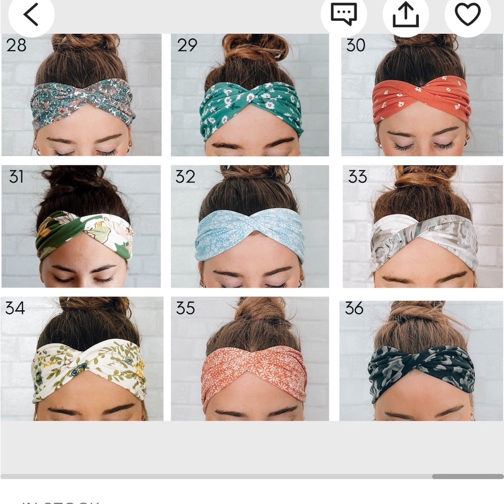 Set of three nursing headbands either mask buttons
